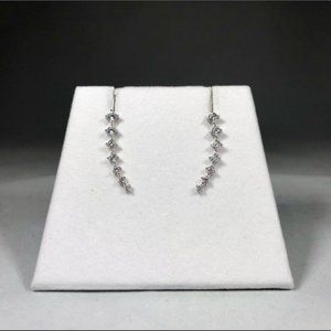 Sterling Silver and CZ Crawler Earrings